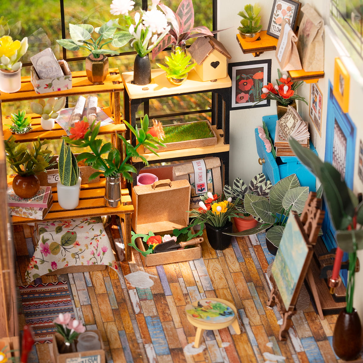 Rolife Cathy's Flower House DG104 - Mô hình nhà gỗ tí hon DIY - Rolife