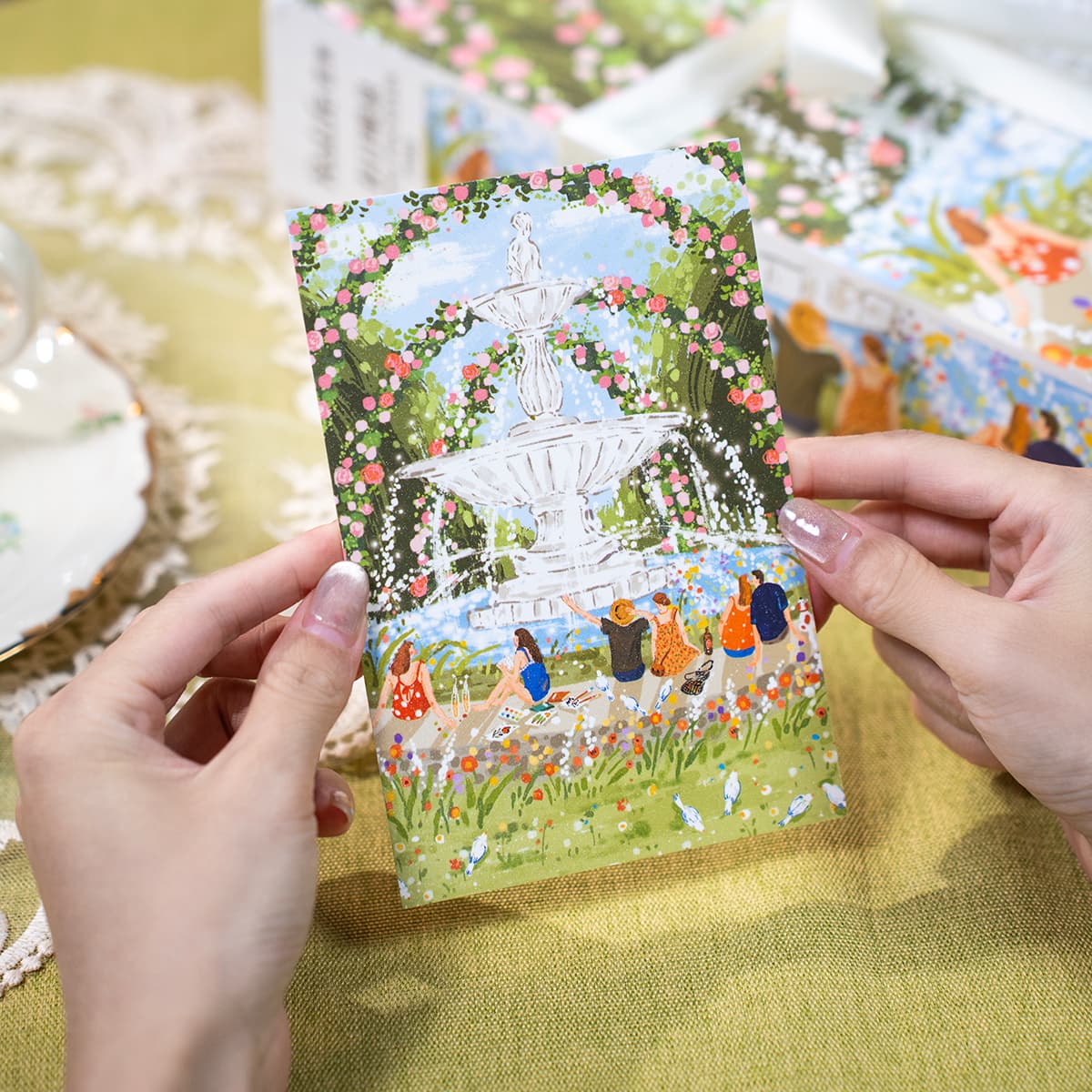 Rolife 1000 Piece Jigsaw Puzzle - Afternoon Fountain PT001 - Bộ Ghép Hình 1000 Mảnh - Rolife