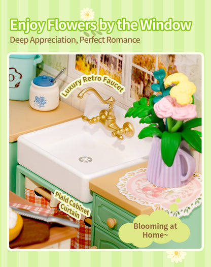 Rolife Farmhouse Kitchen DIY Miniature House DW024 - Mô Hình Nhà Bếp Đồng Quê Tự Làm - Rolife Super Creator