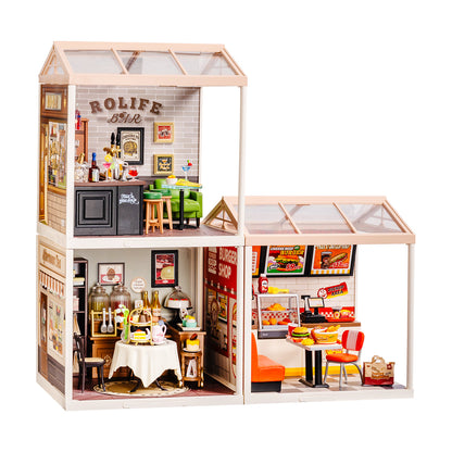 Rolife Super Creator Plastic Diy Mini House 3 in 1 L Shape - Mô hình nhà búp bê nhựa lắp ráp 3 trong 1 - Rolife
