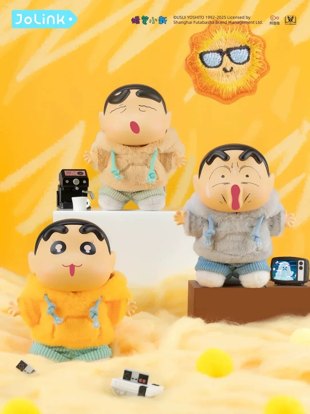 Crayon Shin-chan Emotional Dopamine Plush Pendant Blind Box Series - Hộp Mù Móc Khóa Bông JOLINK - Hình ảnh bổ sung 6