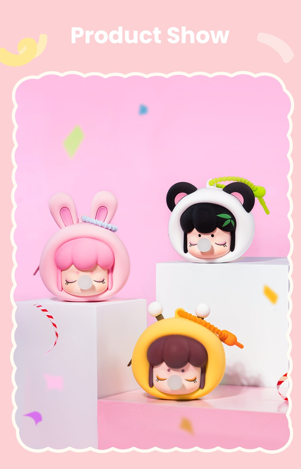 Rolife Baby Nanci Fluffy Party Headphone Case - Ốp tai nghe lông xù Art Toy - Rolife