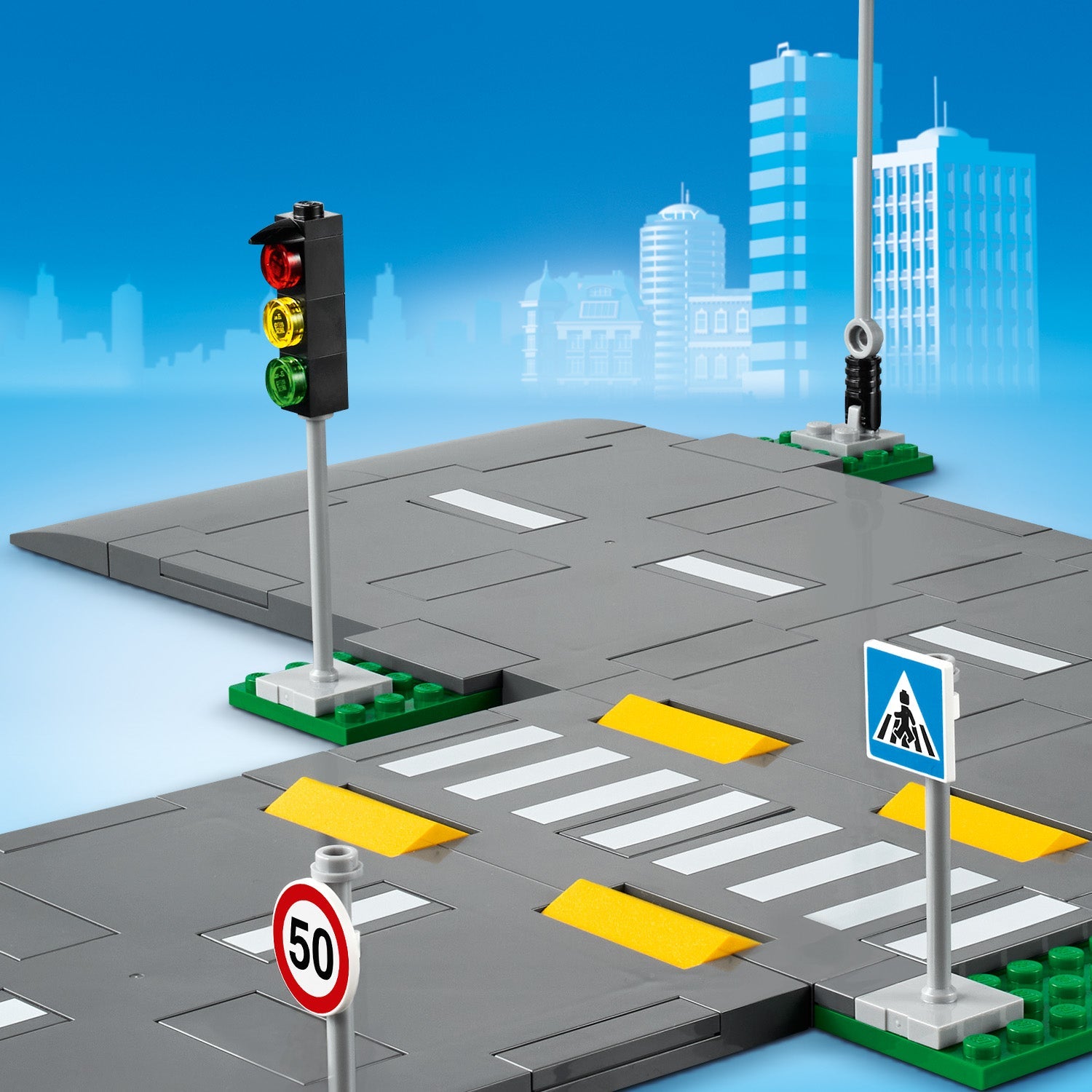 LEGO® City Road Plates - Bộ Miếng Ghép Lộ Trình Thành Phố - LEGO 60304 - Hình ảnh bổ sung 7