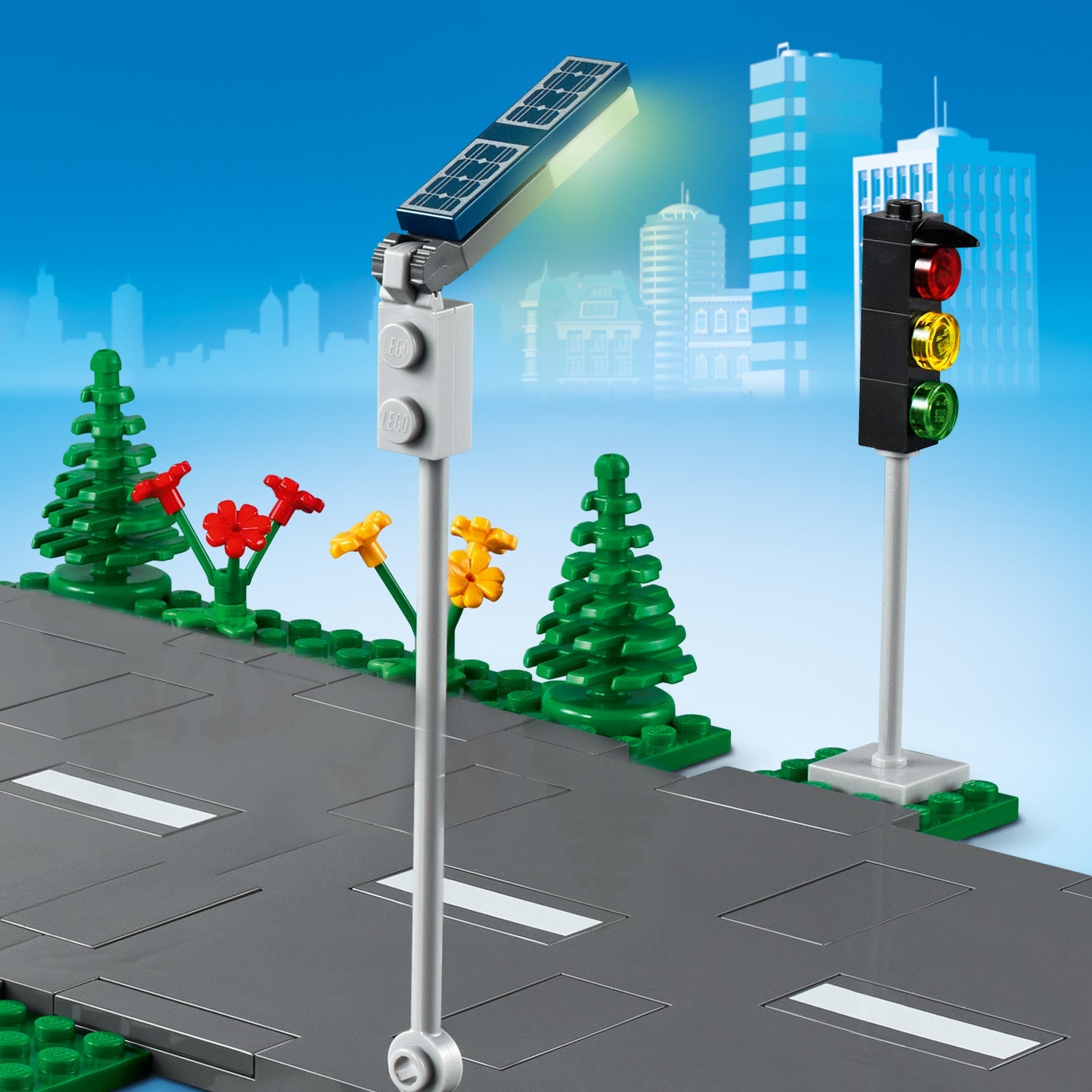 LEGO® City Road Plates - Bộ Miếng Ghép Lộ Trình Thành Phố - LEGO 60304 - Hình ảnh bổ sung 8