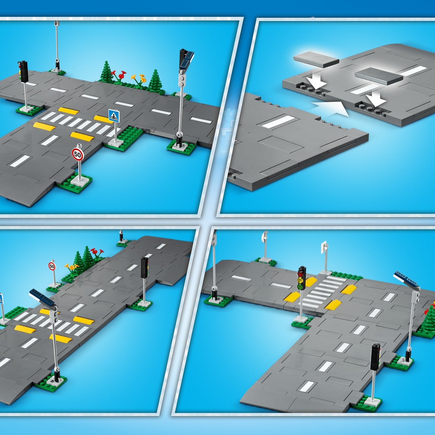 LEGO® City Road Plates - Bộ Miếng Ghép Lộ Trình Thành Phố - LEGO 60304 LEGO - ảnh 1 - Building Set