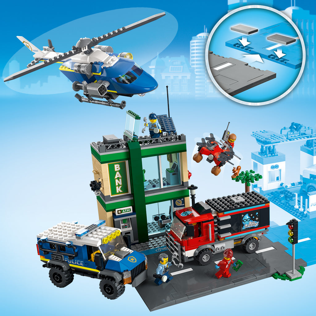 LEGO® City Police Chase at the Bank - Bộ đồ chơi lắp ráp Cảnh Sát Truy Đuổi Tại Ngân Hàng - LEGO 60317