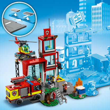 LEGO® City Fire Station - Đồ Chơi Lắp Ráp Trạm Cứu Hỏa 3 Tầng - LEGO 60320 LEGO - ảnh 2 - Building Toys