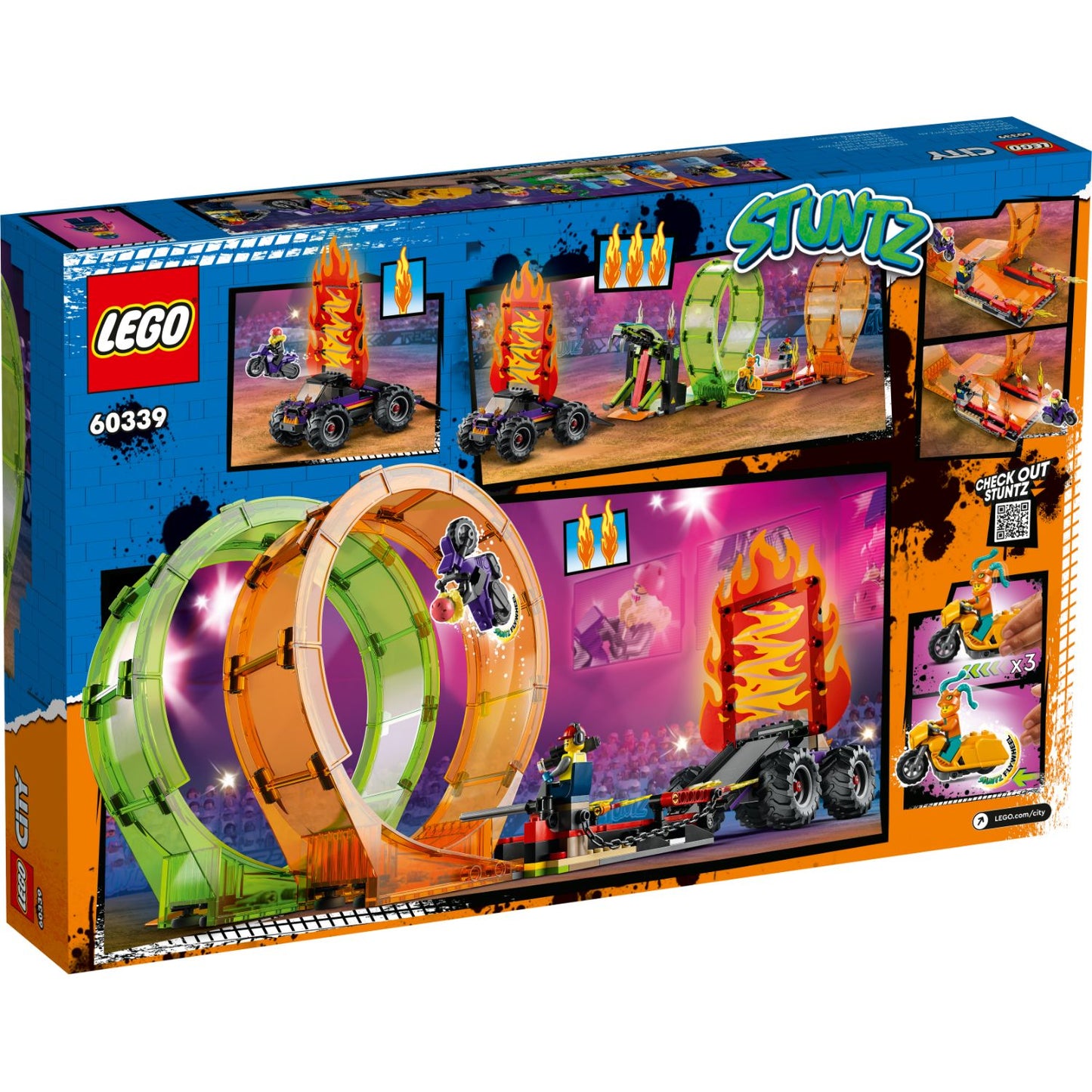 LEGO® City Double Loop Stunt Arena - Đồ chơi lắp ráp Đấu trường Biểu diễn Mô tô Kép - LEGO 60339 - Góc nhìn khác 3