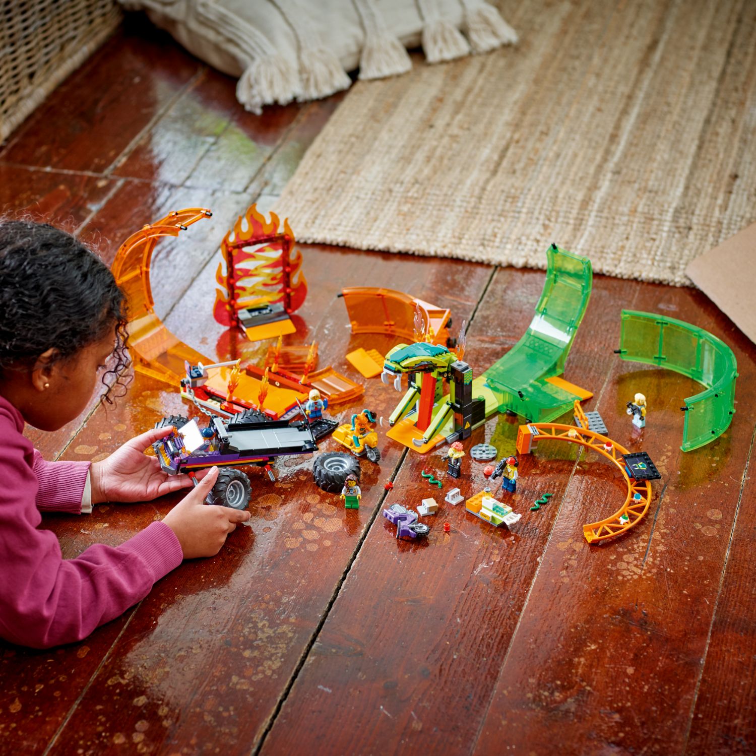 LEGO® City Double Loop Stunt Arena - Đồ chơi lắp ráp Đấu trường Biểu diễn Mô tô Kép - LEGO 60339 - Hình ảnh bổ sung 4