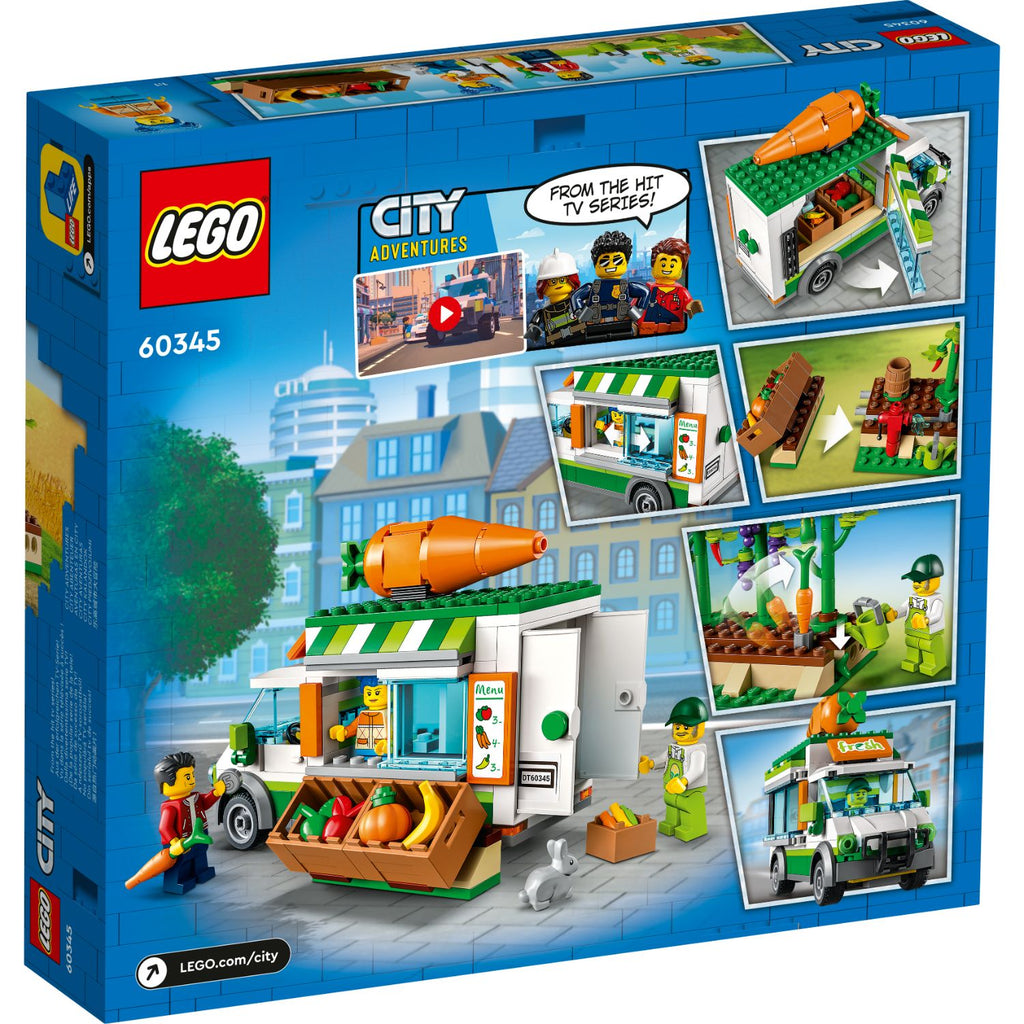 LEGO® City Farmers Market Van - Đồ chơi lắp ráp Xe tải nông sản - LEGO 60345 - Góc nhìn khác 3