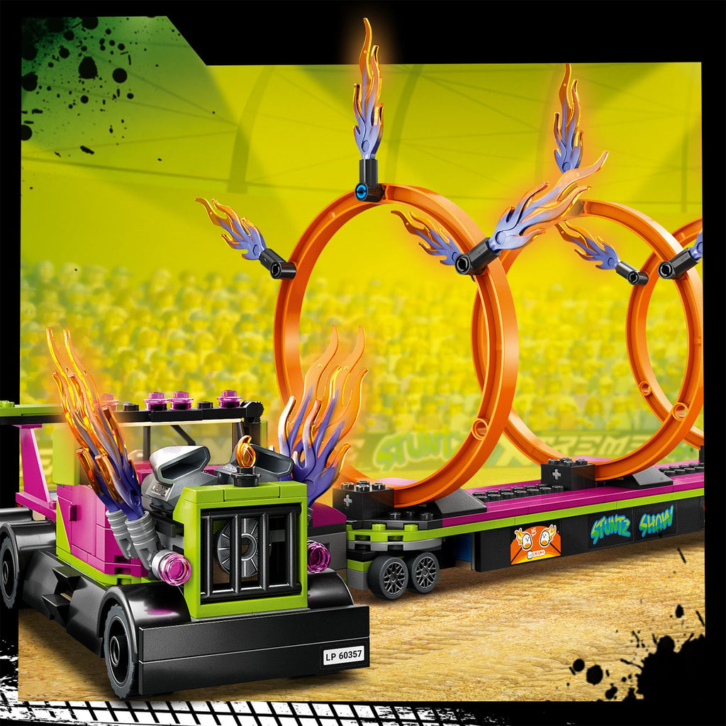 LEGO® City Stunt Truck & Ring of Fire Challenge - Đồ Chơi Lắp Ráp Xe Tải Biểu Diễn Mạo Hiểm LEGO 60357 - Hình ảnh bổ sung 7