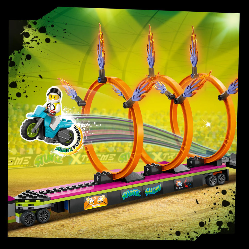 LEGO® City Stunt Truck & Ring of Fire Challenge - Đồ Chơi Lắp Ráp Xe Tải Biểu Diễn Mạo Hiểm LEGO 60357