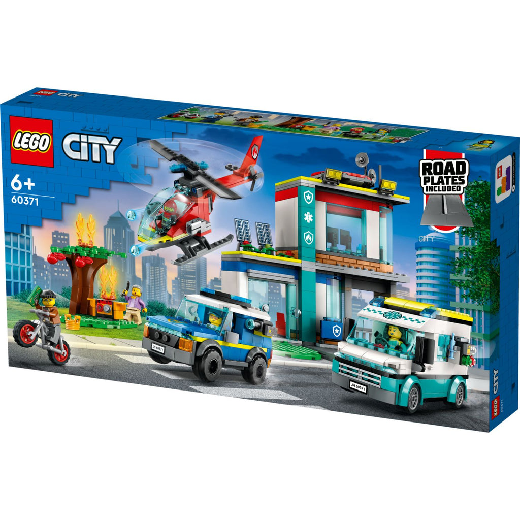 LEGO® City Emergency Vehicles HQ Trạm Chỉ Huy Xe Cứu Hỏa & Cảnh Sát LEGO 60371 - Hình ảnh sản phẩm