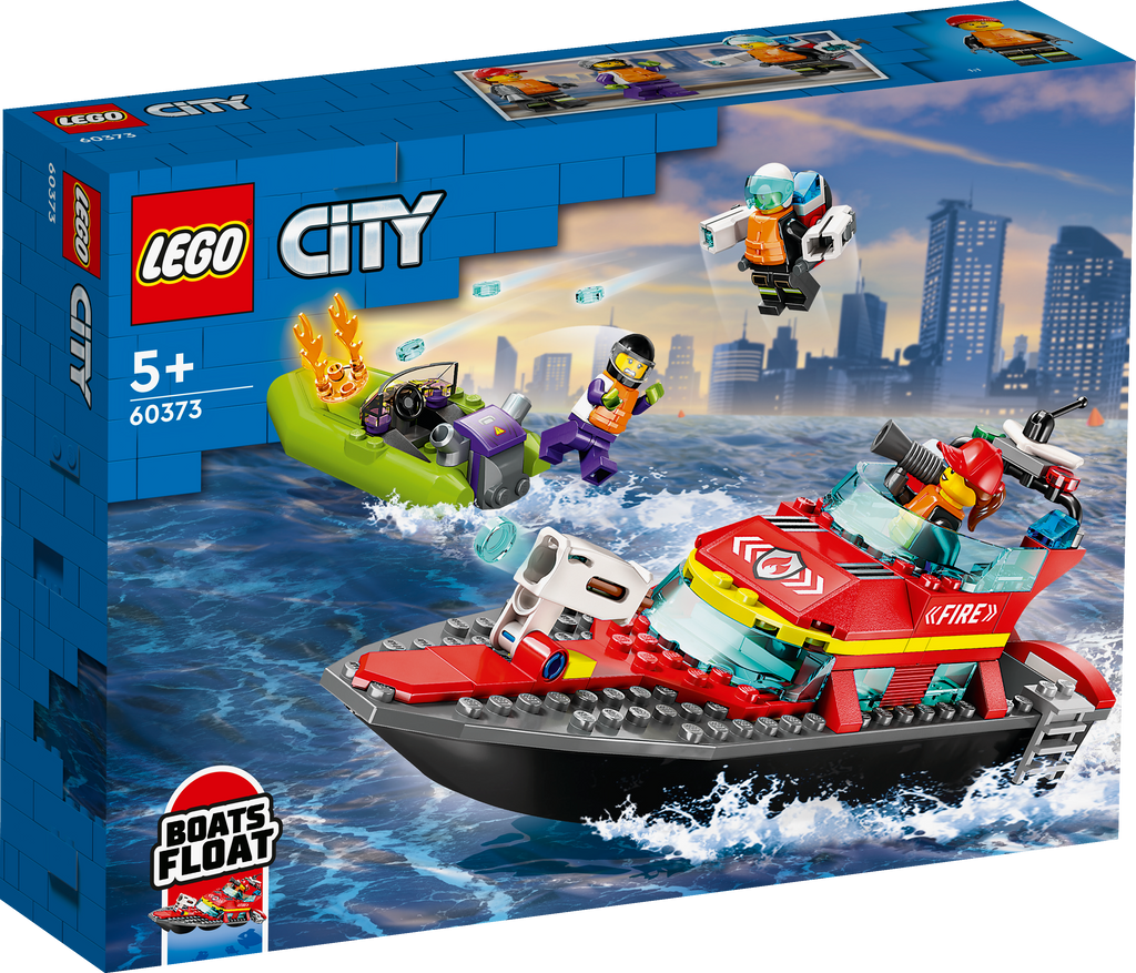 LEGO® City Fire Rescue Boat - Đồ Chơi Lắp Ráp Tàu Cứu Hỏa LEGO 60373 - Hình ảnh sản phẩm