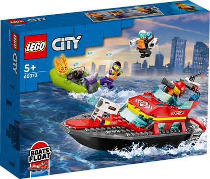 LEGO® City Fire Rescue Boat - Đồ Chơi Lắp Ráp Tàu Cứu Hỏa LEGO 60373 - Hình ảnh sản phẩm
