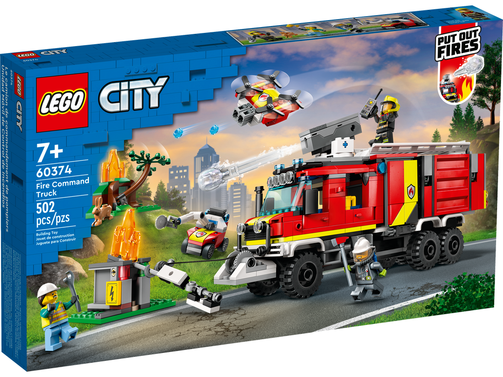 LEGO® City Fire Command Truck - Bộ Đồ Chơi Lắp Ráp Xe Cứu Hỏa Hiện Đại - LEGO 60374 - Hình ảnh sản phẩm