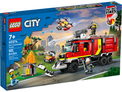 LEGO® City Fire Command Truck - Bộ Đồ Chơi Lắp Ráp Xe Cứu Hỏa Hiện Đại - LEGO 60374 - Hình ảnh sản phẩm