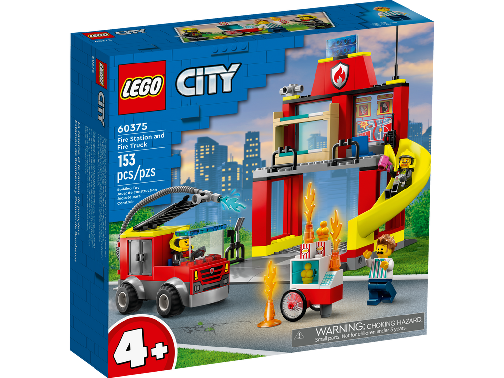 LEGO® City Fire Station and Fire Truck - Bộ Đồ Chơi Lắp Ráp Trạm Cứu Hỏa và Xe Cứu Hỏa - LEGO 60375 - Hình ảnh sản phẩm