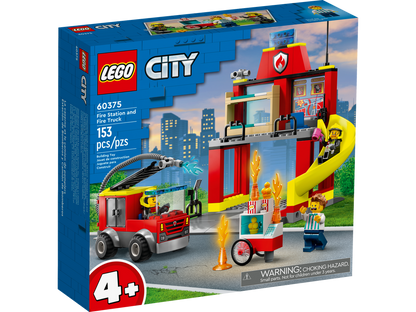 LEGO® City Fire Station and Fire Truck - Bộ Đồ Chơi Lắp Ráp Trạm Cứu Hỏa và Xe Cứu Hỏa - LEGO 60375 - Hình ảnh sản phẩm