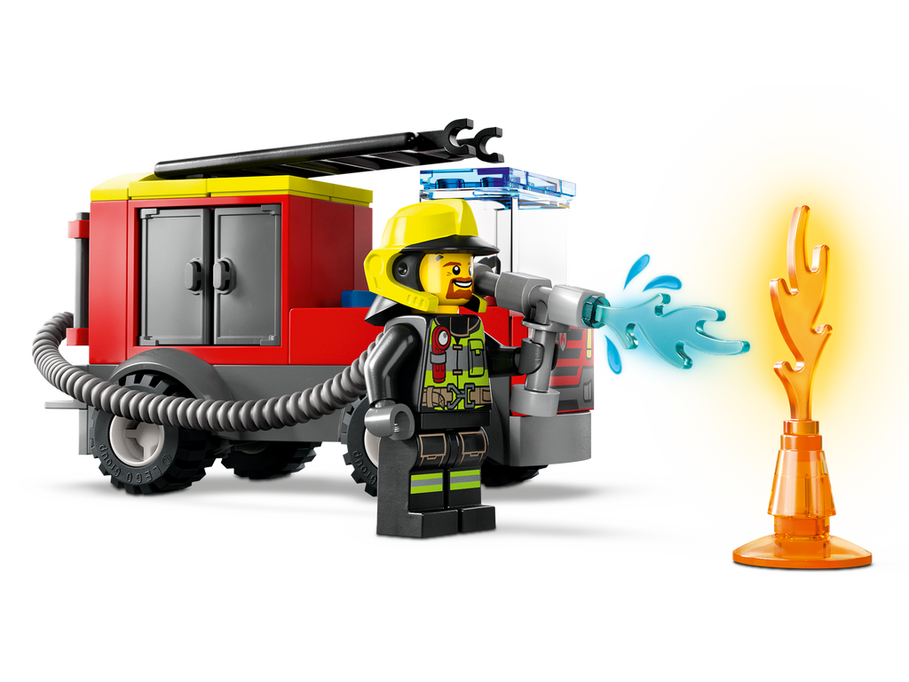 LEGO® City Fire Station and Fire Truck - Bộ Đồ Chơi Lắp Ráp Trạm Cứu Hỏa và Xe Cứu Hỏa - LEGO 60375 - Góc nhìn khác 3