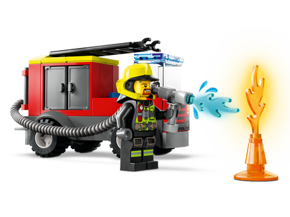 LEGO® City Fire Station and Fire Truck - Bộ Đồ Chơi Lắp Ráp Trạm Cứu Hỏa và Xe Cứu Hỏa - LEGO 60375 - Góc nhìn khác 3