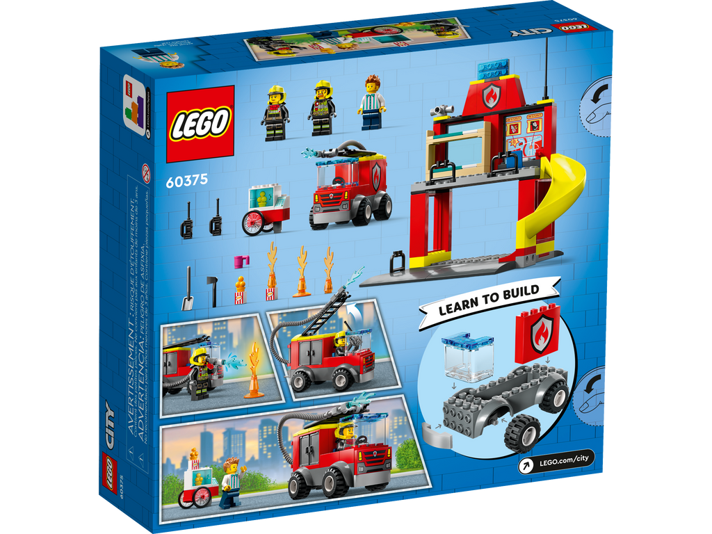 LEGO® City Fire Station and Fire Truck - Bộ Đồ Chơi Lắp Ráp Trạm Cứu Hỏa và Xe Cứu Hỏa - LEGO 60375