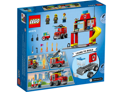 LEGO® City Fire Station and Fire Truck - Bộ Đồ Chơi Lắp Ráp Trạm Cứu Hỏa và Xe Cứu Hỏa - LEGO 60375
