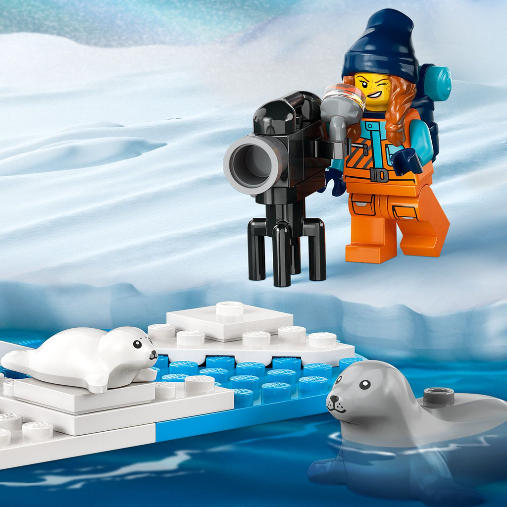 LEGO® City Arctic Explorer Snowmobile - Đồ chơi lắp ráp Xe trượt tuyết thám hiểm Bắc Cực 60376 - Hình ảnh bổ sung 7