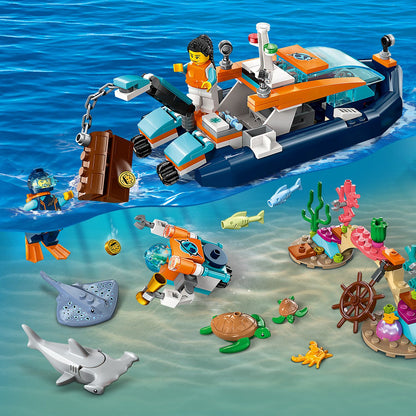 LEGO® City Explorer Diving Boat - Đồ Chơi Lắp Ráp Tàu Thuyền Lặn Thám Hiểm - LEGO 60377 - Hình ảnh bổ sung 8