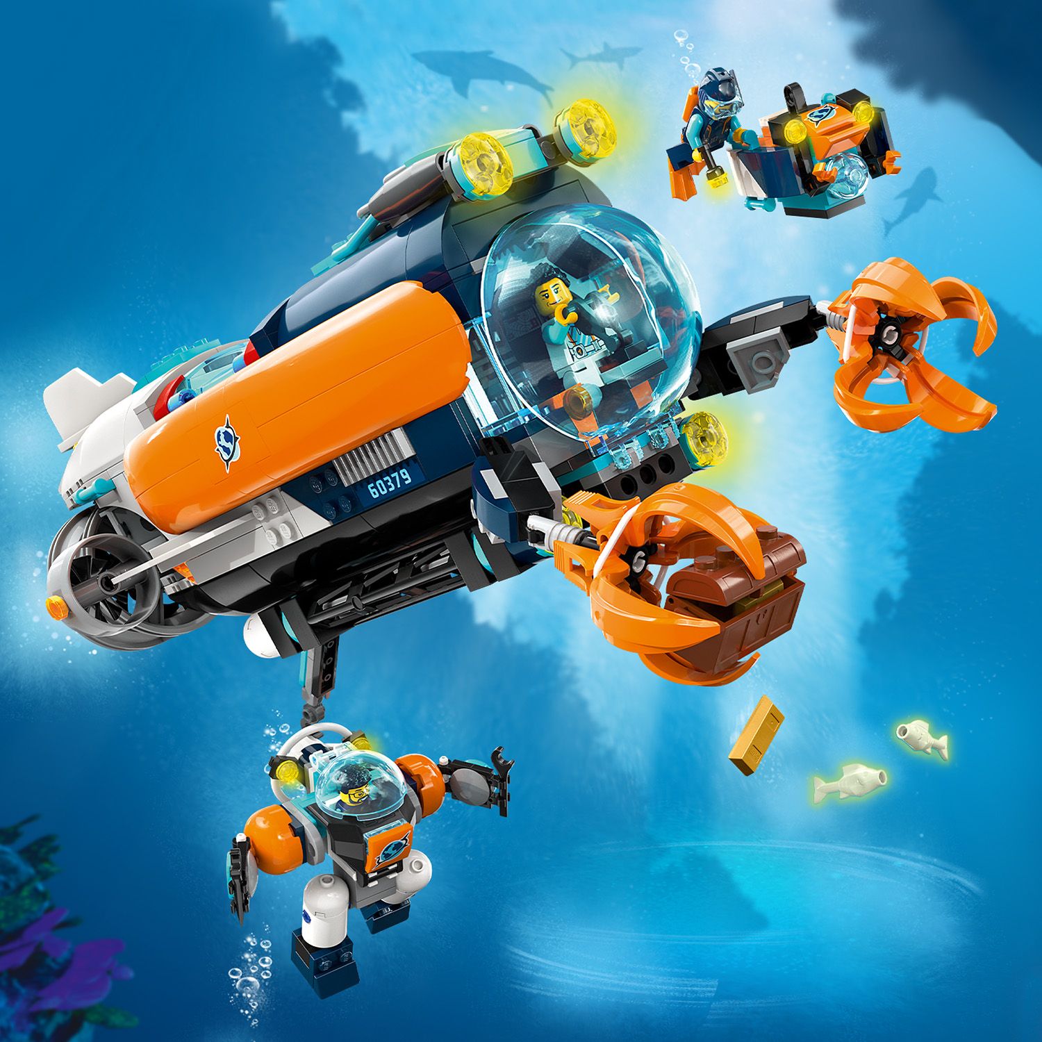 LEGO® City Deep-Sea Explorer Submarine - Tàu Ngầm Thám Hiểm Đại Dương LEGO 60379 - Hình ảnh bổ sung 6