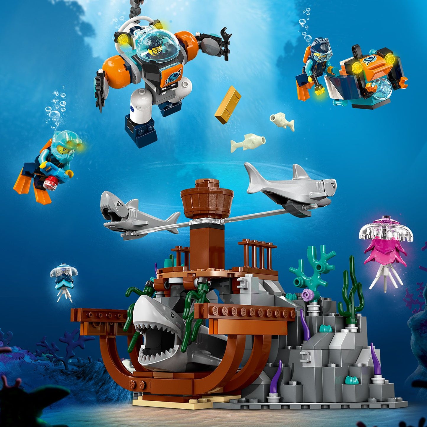 LEGO® City Deep-Sea Explorer Submarine - Tàu Ngầm Thám Hiểm Đại Dương LEGO 60379 LEGO - ảnh 3 - LEGO Sets