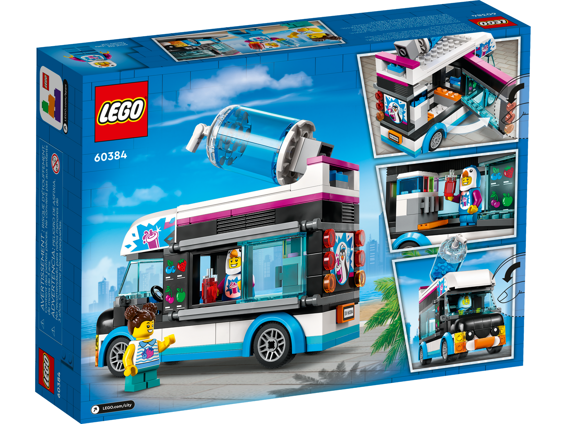 LEGO® City Penguin Slushy Van - Xe Bán Kem Tuyết Cánh Cụt - LEGO 60384 - Hình ảnh bổ sung 7