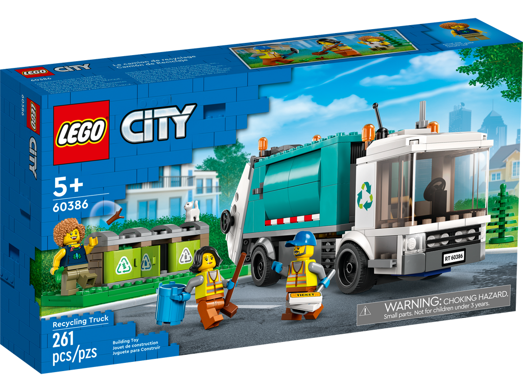LEGO® City Recycling Truck - Xe rác tái chế mô hình - LEGO 60386 - Hình ảnh sản phẩm