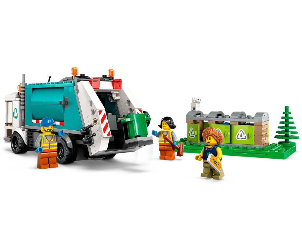 LEGO® City Recycling Truck - Xe rác tái chế mô hình - LEGO 60386 - Hình ảnh chi tiết 2