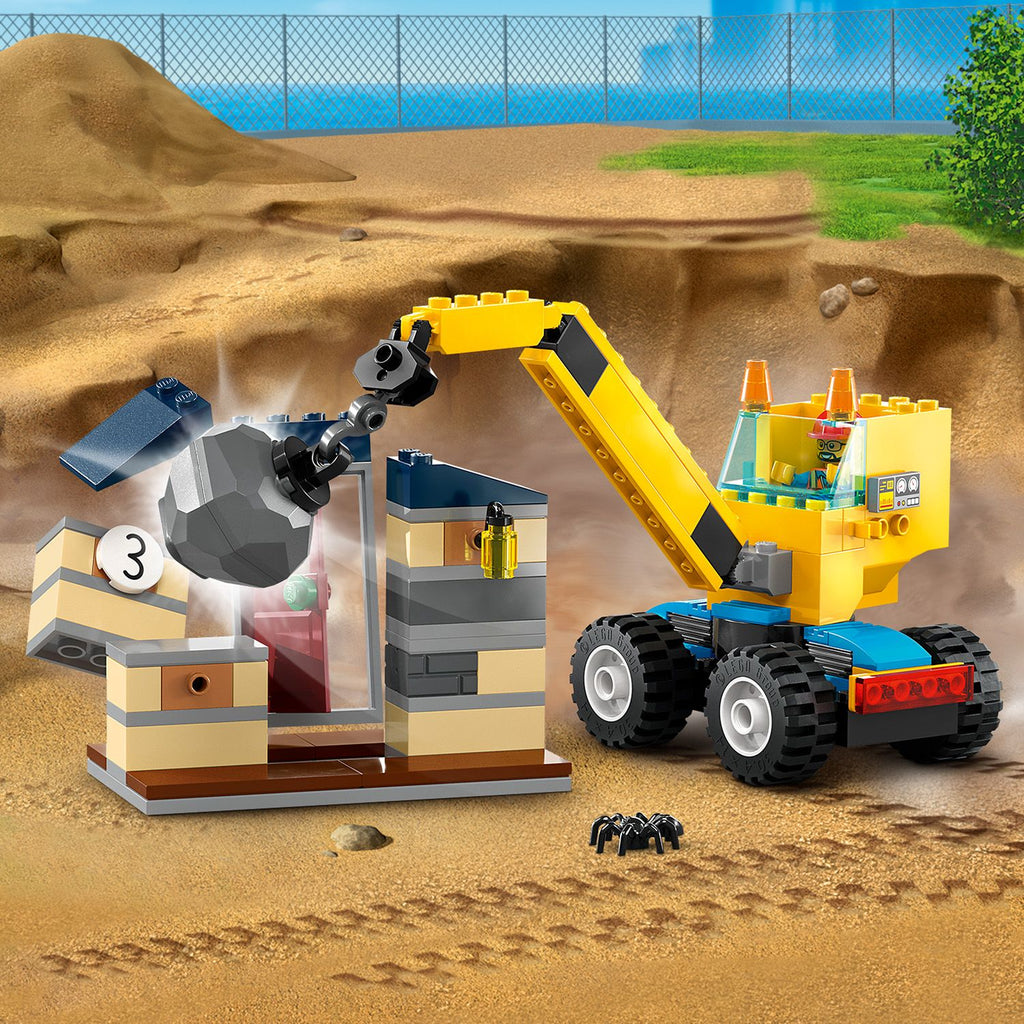 LEGO® City Construction Trucks and Wrecking Ball Crane - Bộ Đồ Chơi Xe Công Trình Và Cần Cẩu Phá Dỡ LEGO 60391 - Hình ảnh bổ sung 6