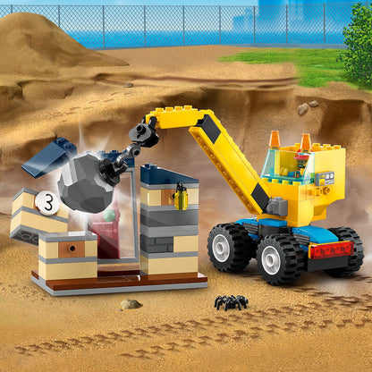 LEGO® City Construction Trucks and Wrecking Ball Crane - Bộ Đồ Chơi Xe Công Trình Và Cần Cẩu Phá Dỡ LEGO 60391 - Hình ảnh bổ sung 6