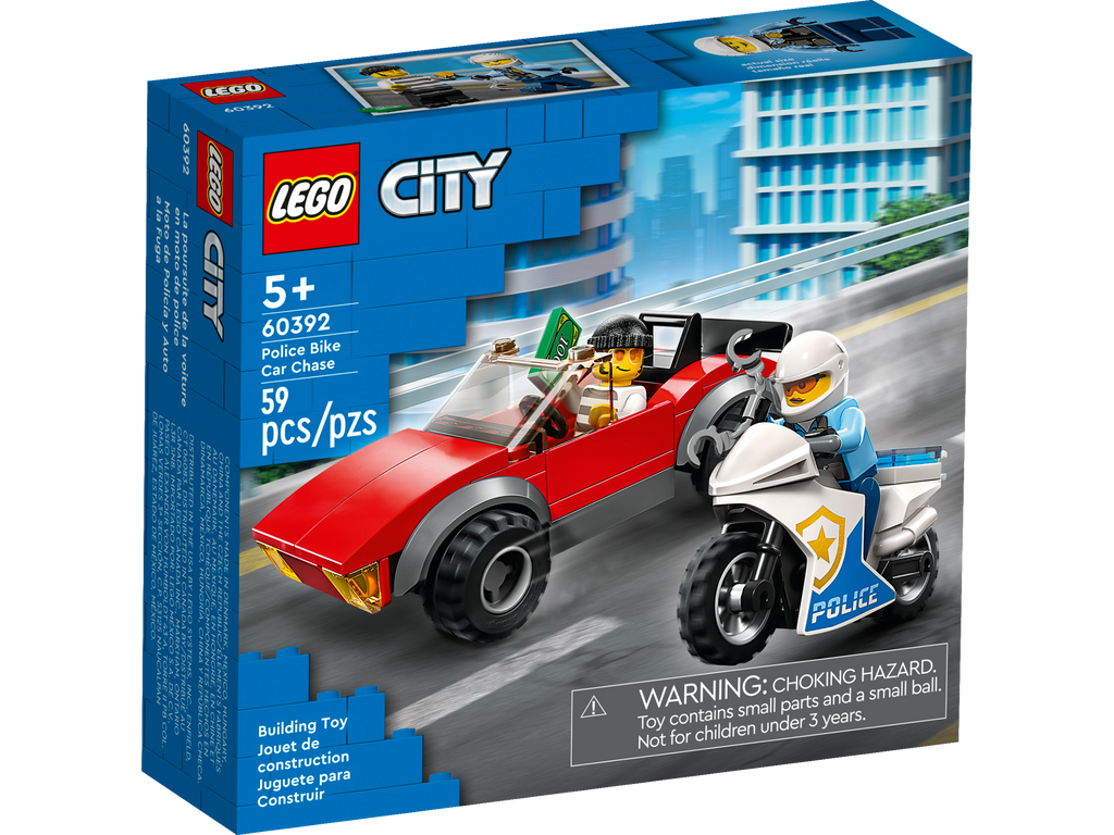 LEGO® City Police Bike Car Chase - Đồ chơi lắp ráp Mô tô Cảnh sát rượt đuổi - LEGO 60392 - Hình ảnh sản phẩm