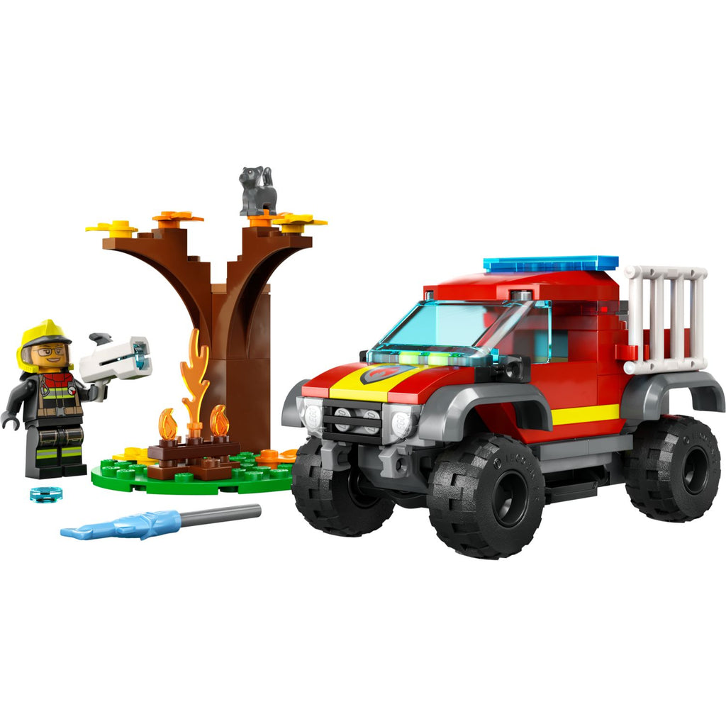LEGO® City 4x4 Fire Truck Rescue - Đồ Chơi Lắp Ráp Xe Cứu Hỏa Địa Hình (60393) - Hình ảnh chi tiết 2