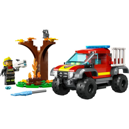 LEGO® City 4x4 Fire Truck Rescue - Đồ Chơi Lắp Ráp Xe Cứu Hỏa Địa Hình (60393) - Hình ảnh chi tiết 2