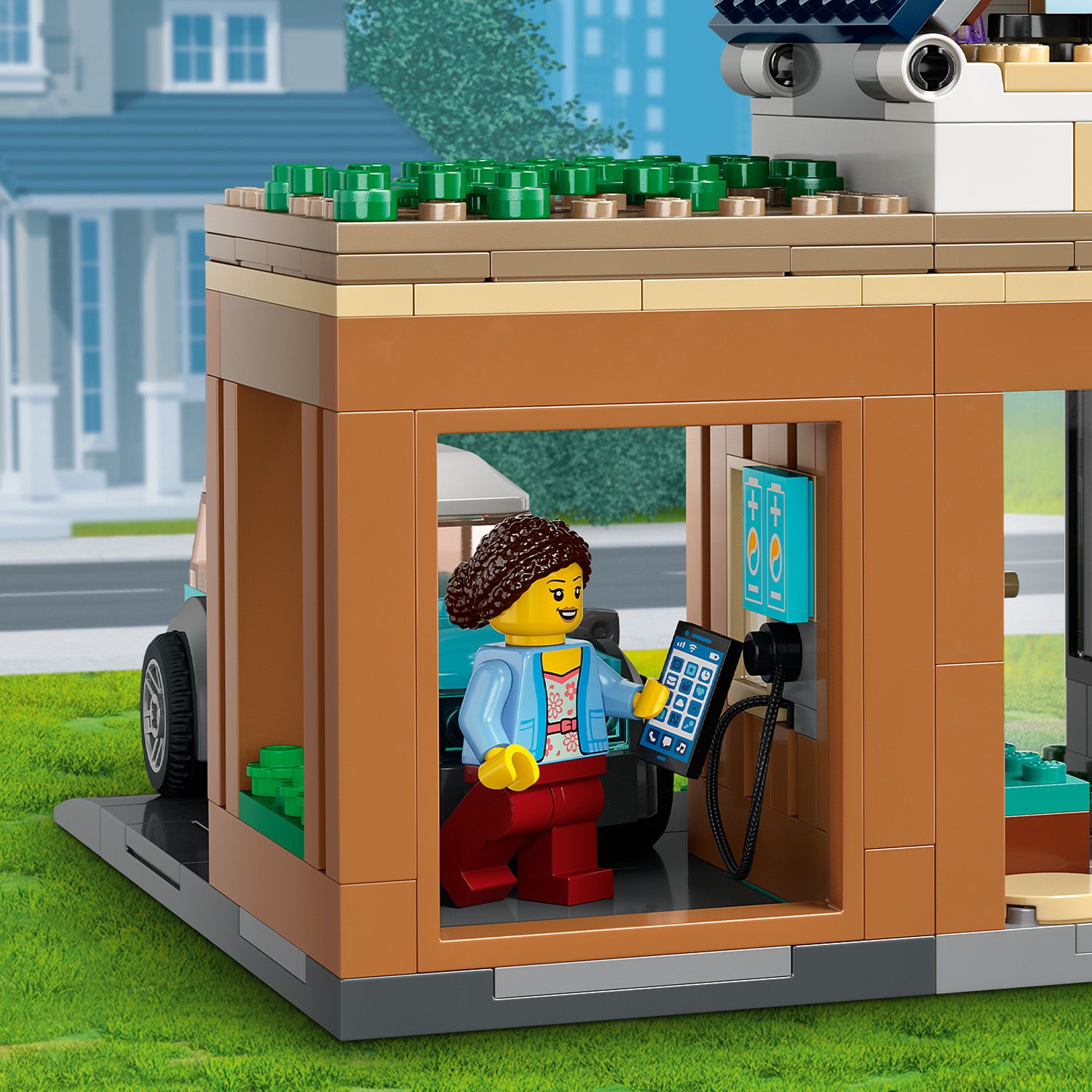 LEGO® City Family House and Electric Car - Mô Hình Ngôi Nhà Gia Đình Và Xe Điện LEGO City 60398 LEGO - ảnh 3 - Lego
