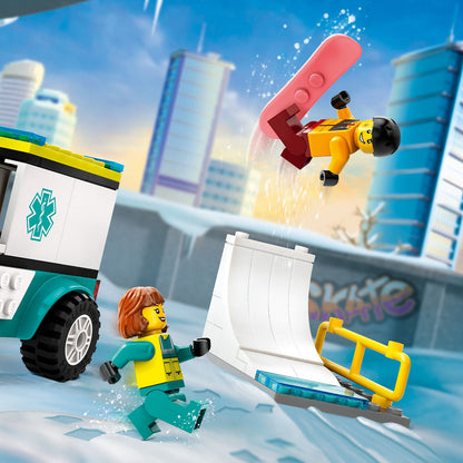 LEGO® City Emergency Ambulance and Snowboarder - Xe Cấp Cứu Và Người Trượt Tuyết - LEGO 60403 - Hình ảnh bổ sung 7