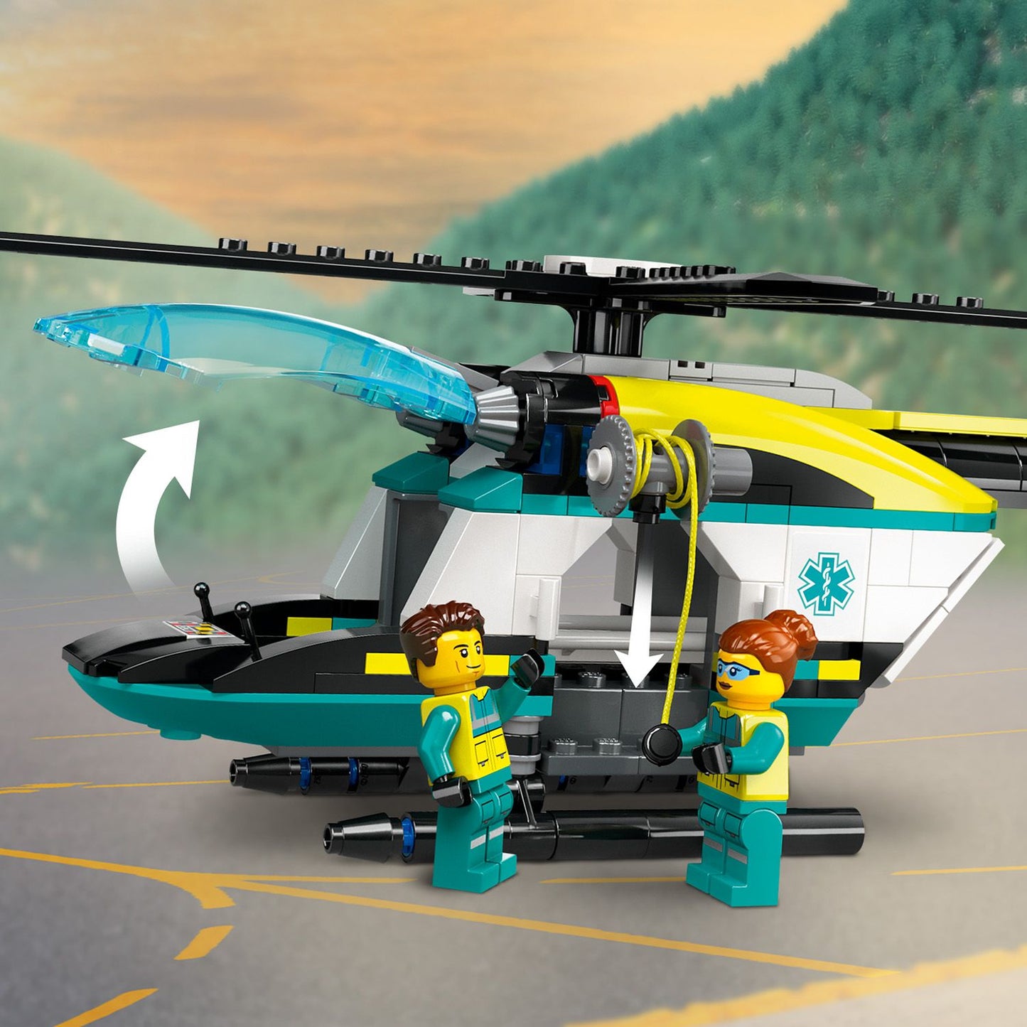 LEGO® City Emergency Rescue Helicopter - Trực Thăng Cứu Hộ Khẩn Cấp - LEGO 60405 - Hình ảnh bổ sung 6