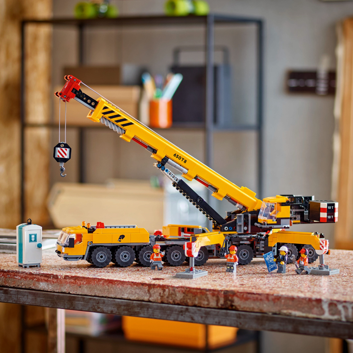 LEGO® City Yellow Mobile Construction Crane - Xe Cần Cẩu Xây Dựng Di Động - LEGO 60409 - Hình ảnh bổ sung 5