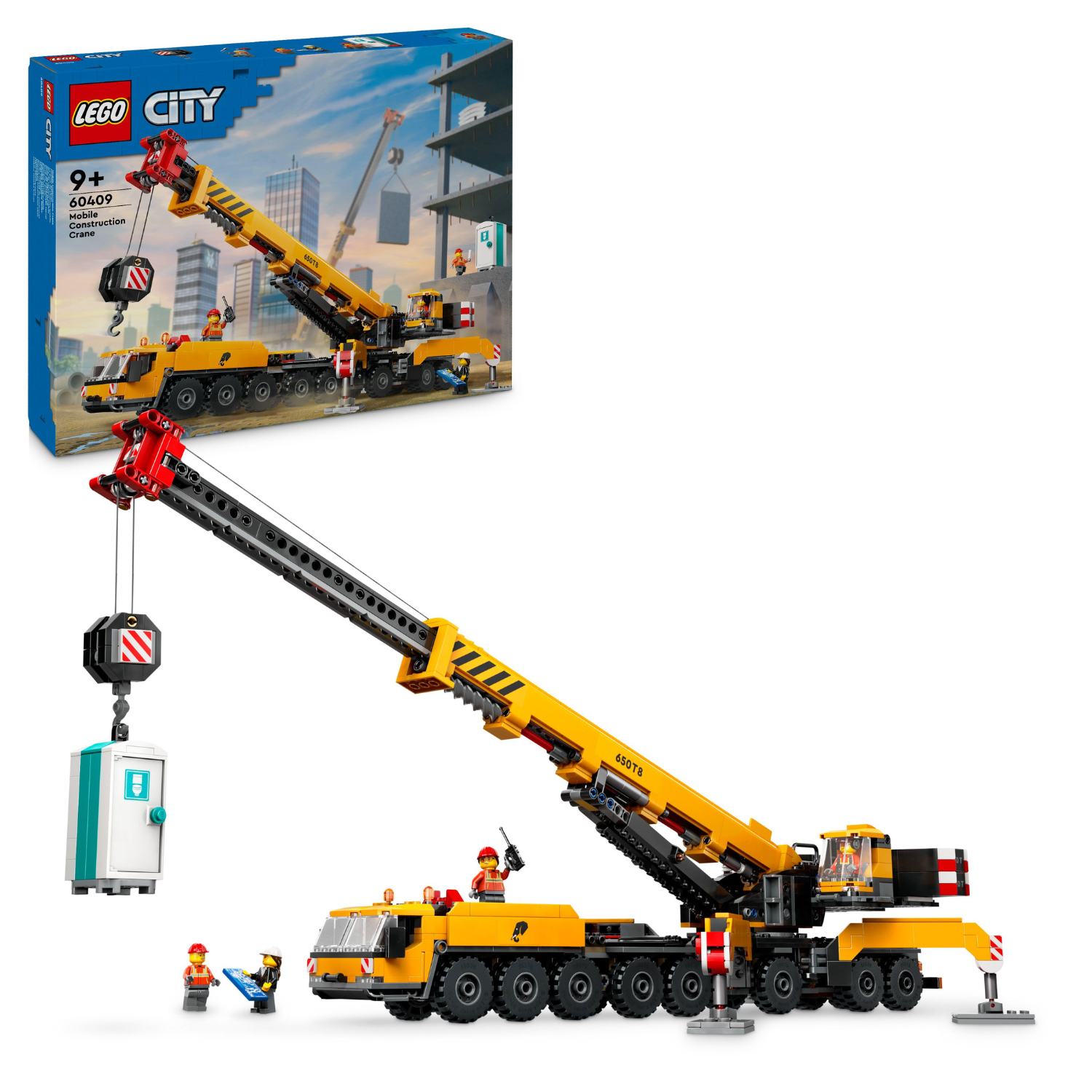 LEGO® City Yellow Mobile Construction Crane - Xe Cần Cẩu Xây Dựng Di Động - LEGO 60409 - Hình ảnh bổ sung 9