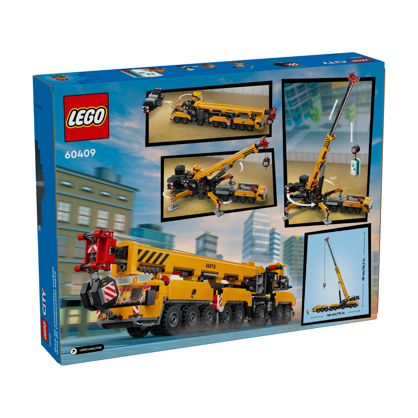 LEGO® City Yellow Mobile Construction Crane - Xe Cần Cẩu Xây Dựng Di Động - LEGO 60409 LEGO - Building Sets