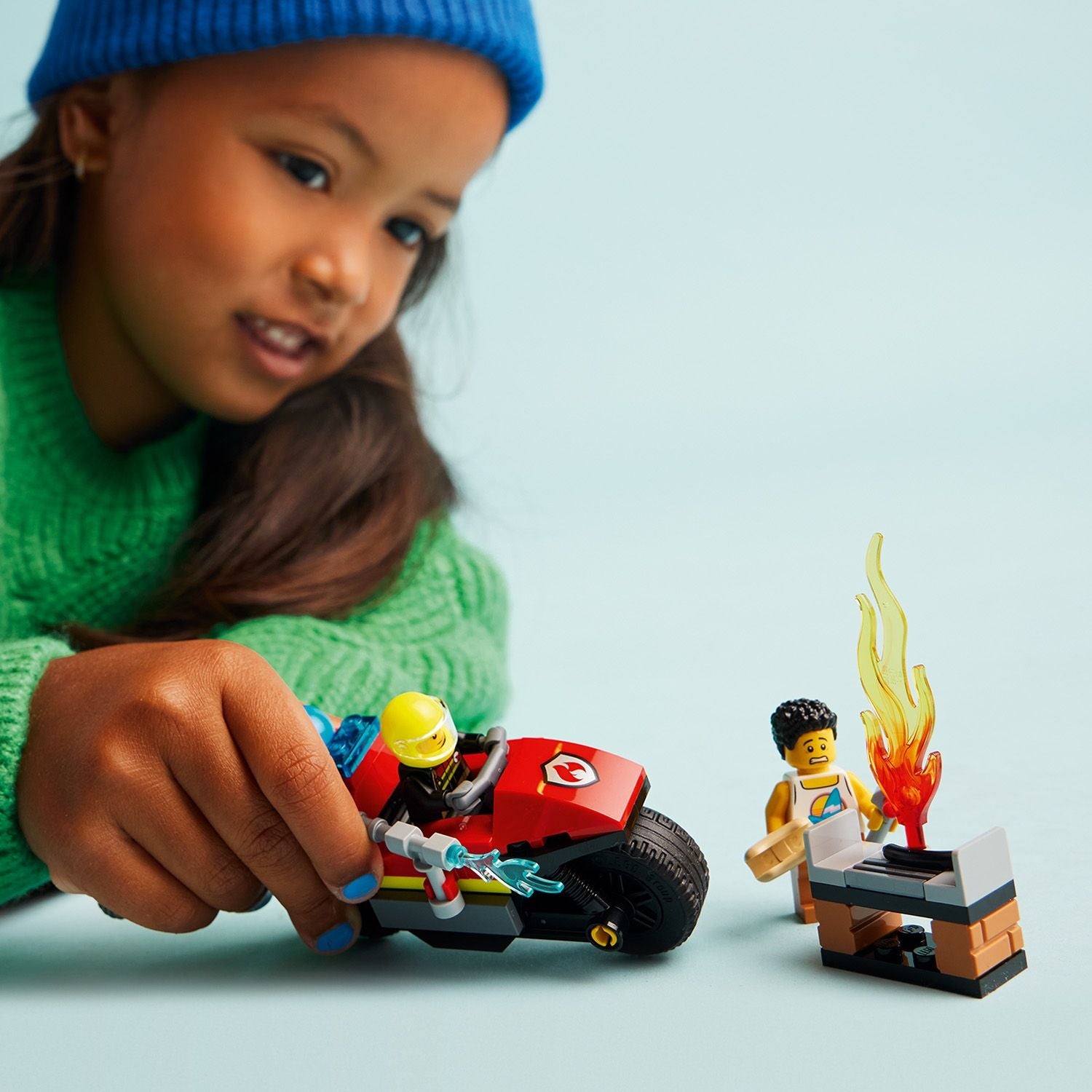 LEGO® City Fire Rescue Motorcycle - Đồ chơi lắp ráp Xe Mô tô Cứu hỏa - LEGO 60410 - Hình ảnh bổ sung 8