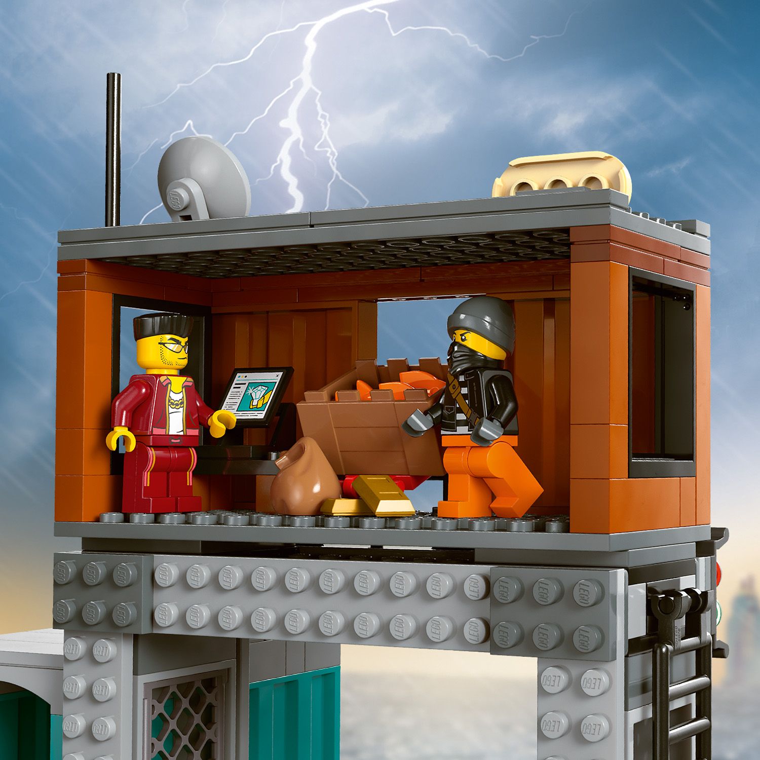 LEGO® City Police Speedboat and Crooks’ Hideout - Bộ Lắp Ráp Ca Nô Cảnh Sát và Hang Ổ Tội Phạm - LEGO 60417 - Hình ảnh bổ sung 7