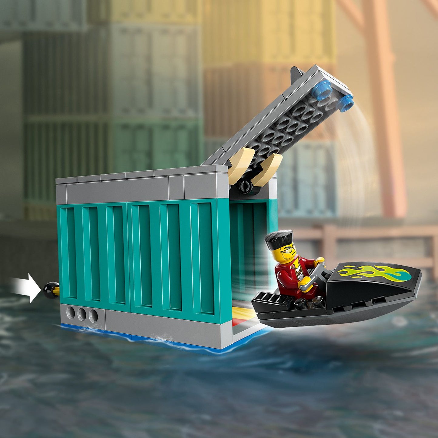 LEGO® City Police Speedboat and Crooks’ Hideout - Bộ Lắp Ráp Ca Nô Cảnh Sát và Hang Ổ Tội Phạm - LEGO 60417 LEGO - ảnh 1 - Le