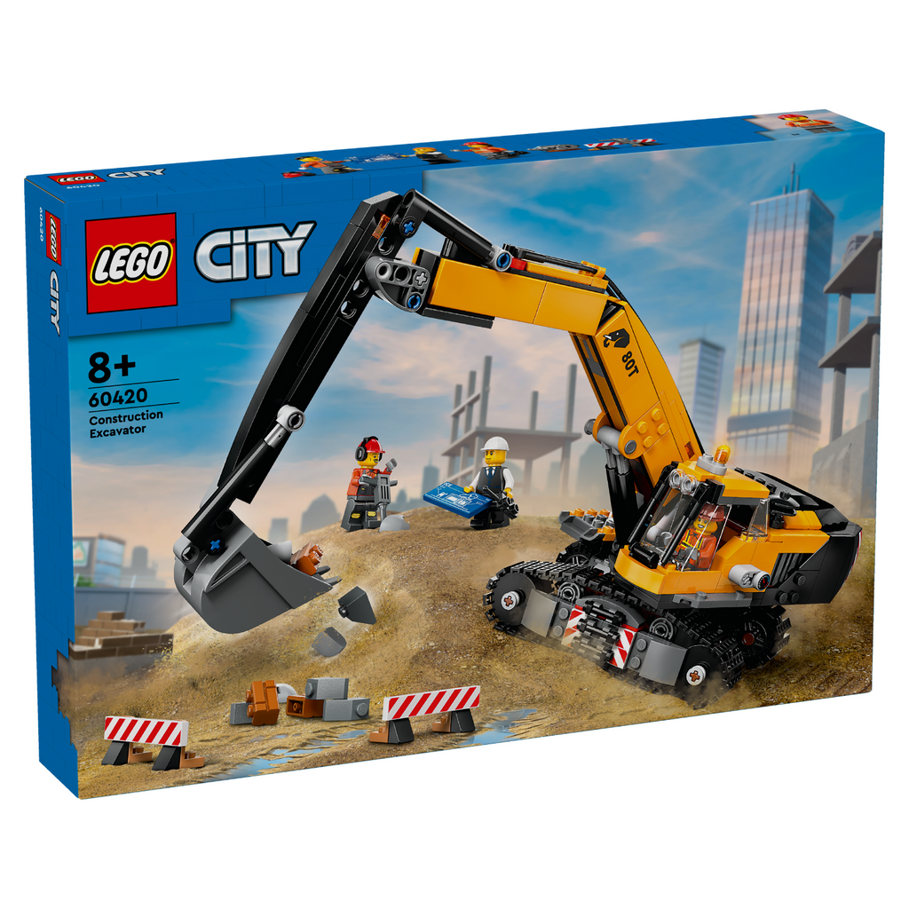 LEGO® City Yellow Construction Excavator - Máy Xúc Xây Dựng Màu Vàng - LEGO 60420 - Hình ảnh sản phẩm