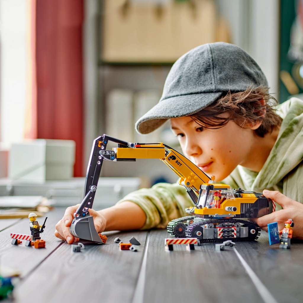 LEGO® City Yellow Construction Excavator - Máy Xúc Xây Dựng Màu Vàng - LEGO 60420 - Hình ảnh bổ sung 4